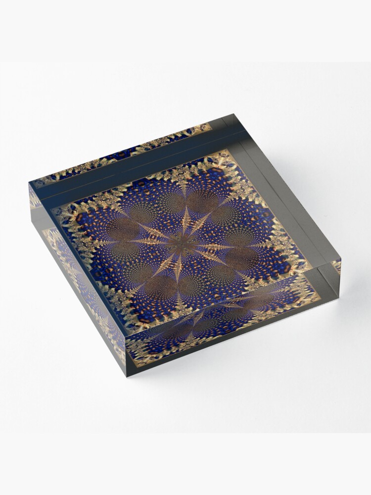 Alternate view of The Sand and Sea Shawl Acrylic Block