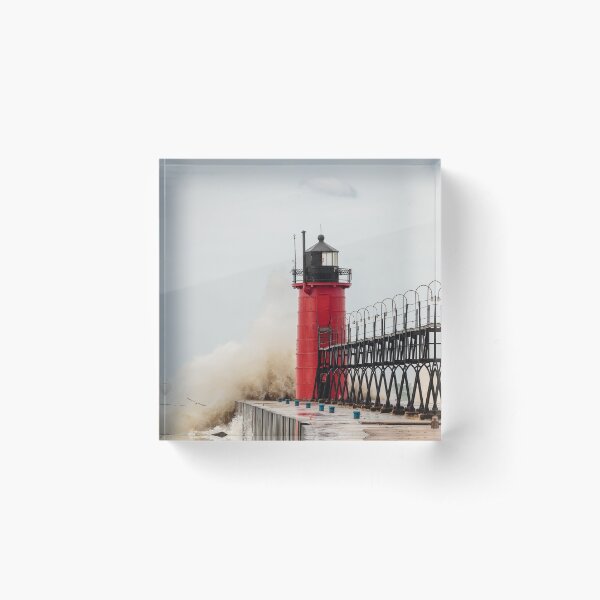 Item preview, South Haven Lighthouse Withstanding the Waves designed and sold by Robert Kelch, M.D..
