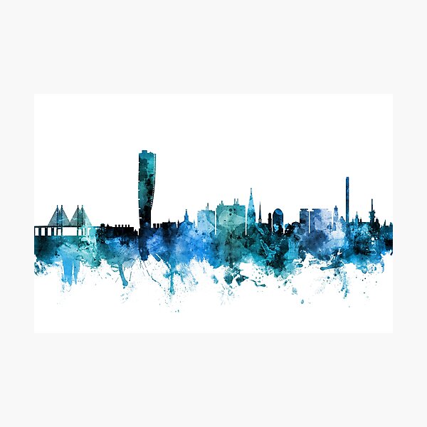 Item preview, Malmo Sweden Skyline designed and sold by ArtPrints.