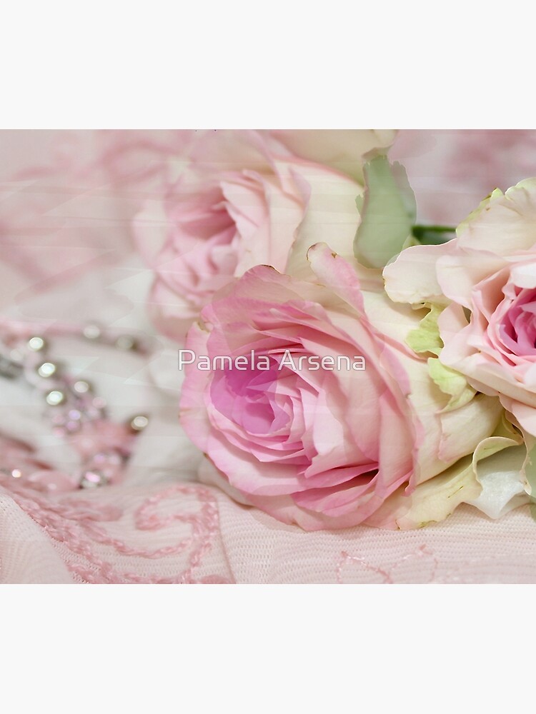 Vintage Roses and Pearls Print by xpressio