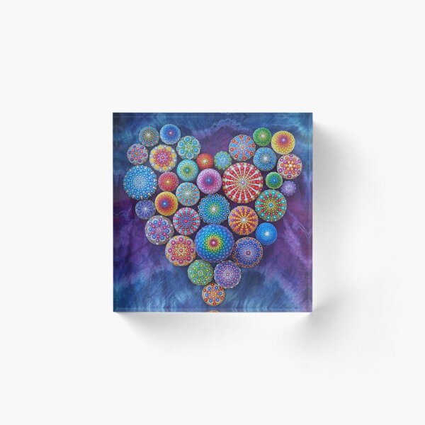 Love Rocks Mandala Stone Collection by Elspeth McLean Acrylic Block