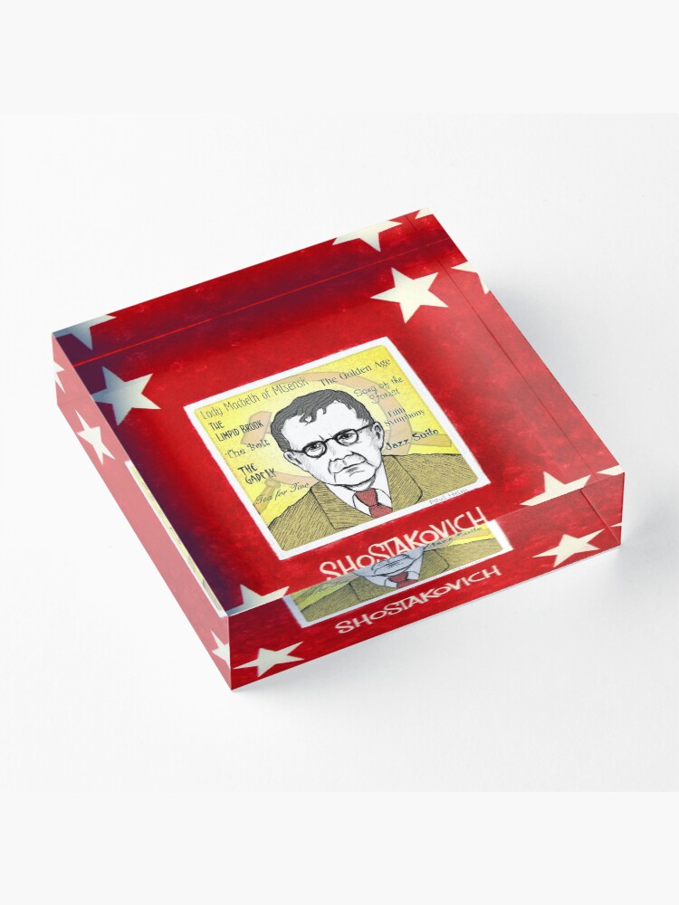 Alternate view of Dmitri SHOSTAKOVICH - the Russian composer Acrylic Block