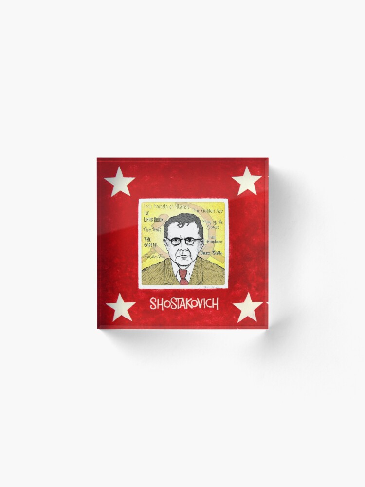 Alternate view of Dmitri SHOSTAKOVICH - the Russian composer Acrylic Block