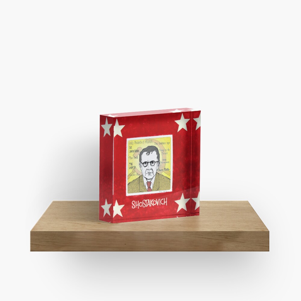 Dmitri SHOSTAKOVICH - the Russian composer Acrylic Block