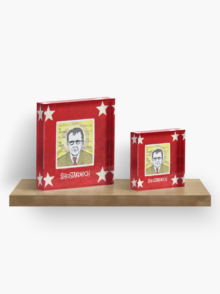 Alternate view of Dmitri SHOSTAKOVICH - the Russian composer Acrylic Block