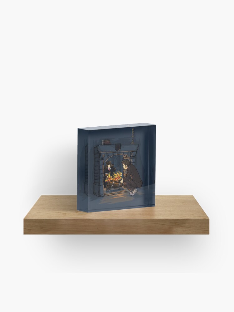 The Witch In The Fireplace Acrylic Block By Khallion Redbubble