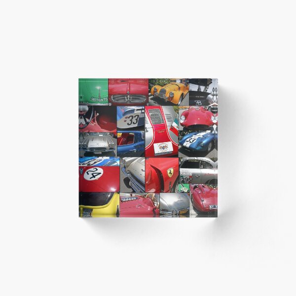 Race Cars Acrylic Block