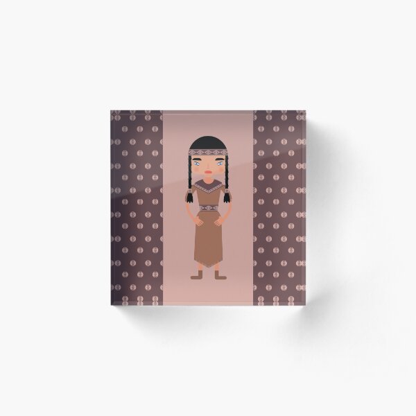 Native American Girl Acrylic Block