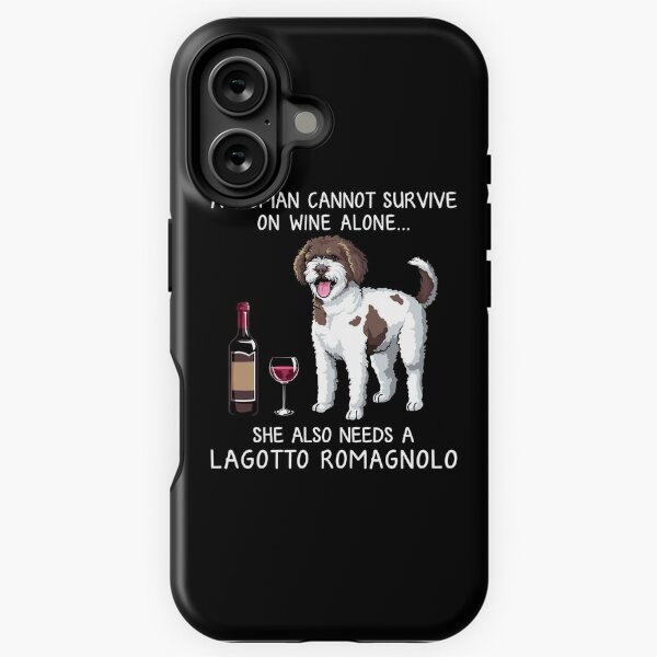 Artikel-Vorschau von Lagotto Romagnolo und Wein Lustiger Hund, designt und verkauft von TeeDoozy.