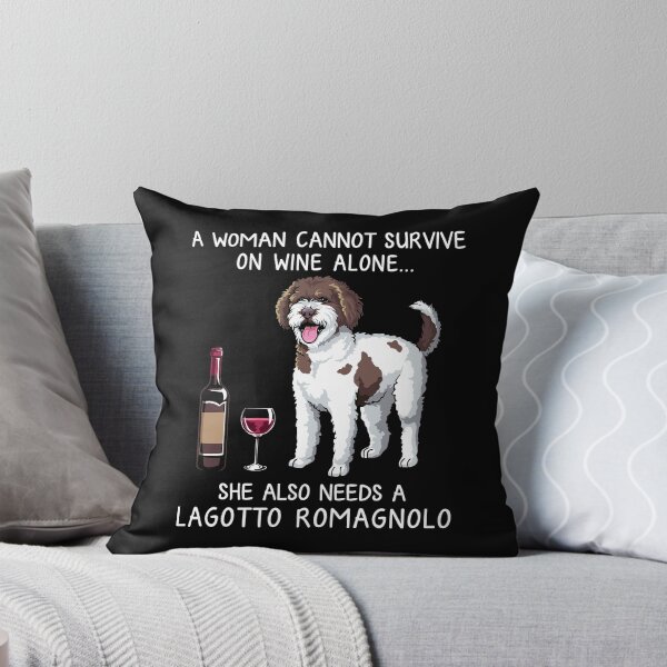Item preview, Lagotto Romagnolo and wine Funny dog designed and sold by TeeDoozy.
