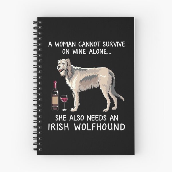 Item preview, Irish wolfhound and wine Funny dog designed and sold by TeeDoozy.