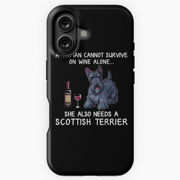 Artikel-Vorschau von Scottish Terrier und Wein Lustiger Hund, designt und verkauft von TeeDoozy.