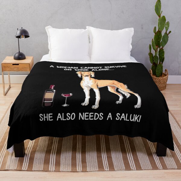 Item preview, Saluki and wine Funny dog designed and sold by TeeDoozy.
