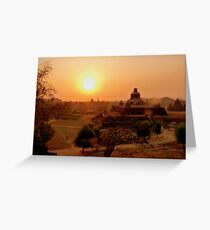 Mysterious Mrauk Oo at dusk Greeting Card