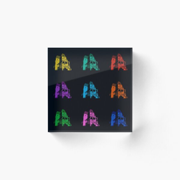 Psycho House - 9 colours Acrylic Block