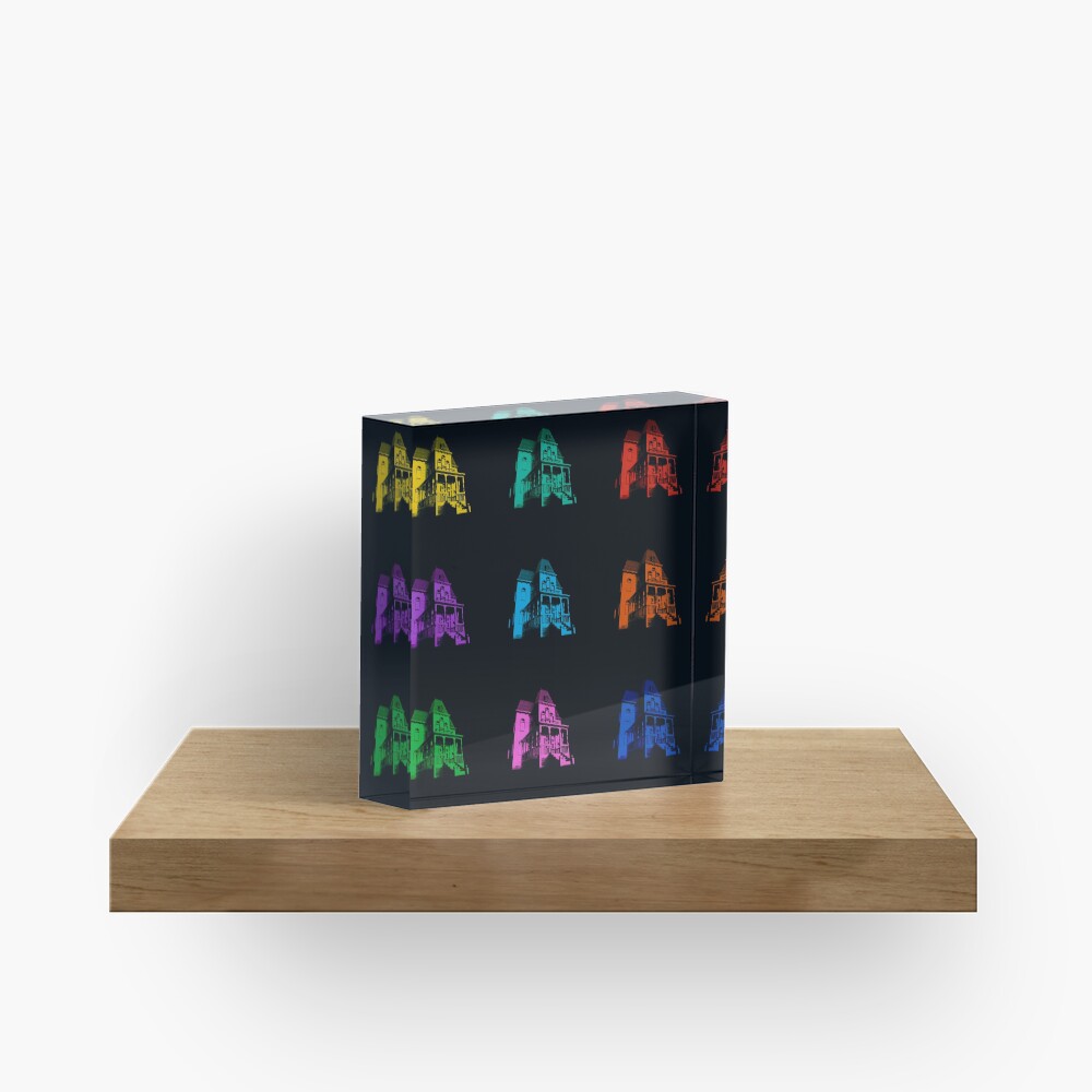 Psycho House - 9 colours Acrylic Block