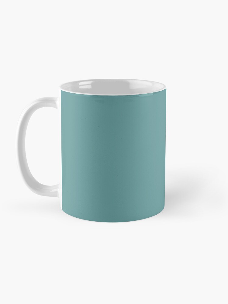 Alternate view of Cute Sea Otter on Teal Solid. Minimalist. Coastal. Adorable. Mug
