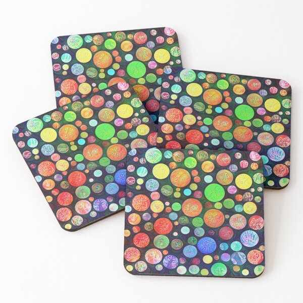 Item preview, #DeepDream Color Squares Circles Visual Areas 5x5K v1448464170 designed and sold by blackhalt.
