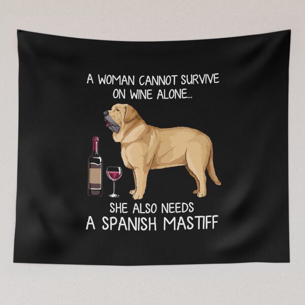 Item preview, Spanish Mastiff and wine Funny dog designed and sold by TeeDoozy.