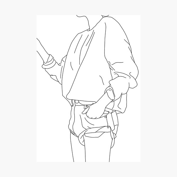 Fashion illustration figure - Cal Photographic Print