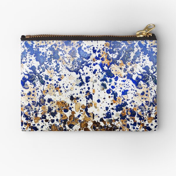 Raindrops Falling Into A Mud Puddle Zipper Pouch
