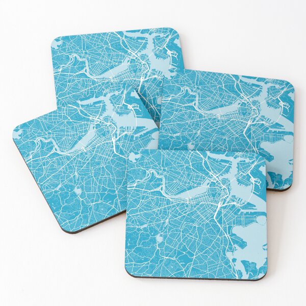 Item preview, Boston Map Blue designed and sold by duzhd.