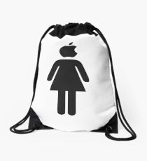 Apple Woman Drawstring Bag
