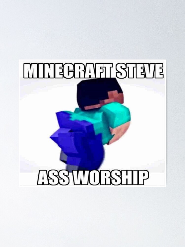 Minecraft Steve Meme" Poster for Sale by BoomerUSA | Redbubble