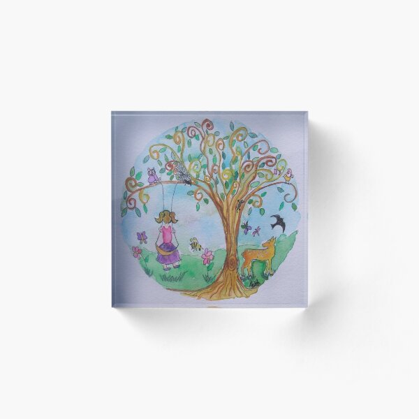 Circle of Life Acrylic Block