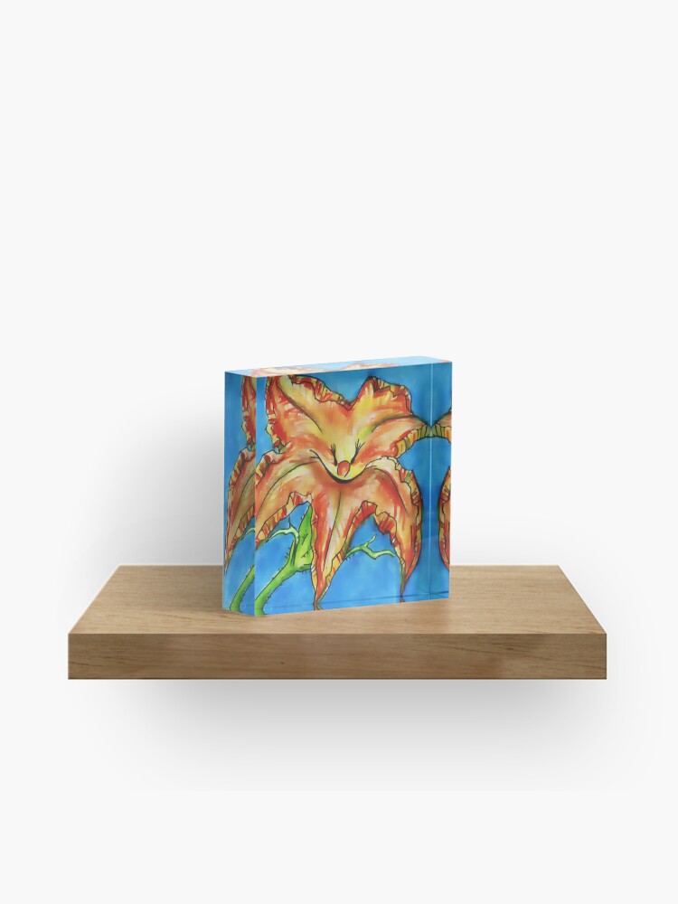 Thumbnail 1 of 5, Acrylic Block, pumpkin flower designed and sold by Anthropolog.