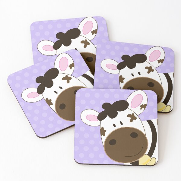 Item preview, Cute Happy Cow -  Light Purple Dot designed and sold by Art by Jess.