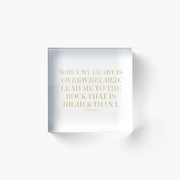 Psalm 61:2 Acrylic Block