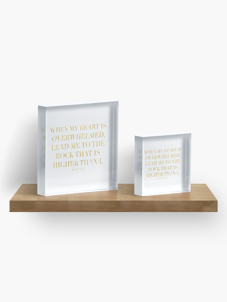 Alternate view of Psalm 61:2 Acrylic Block