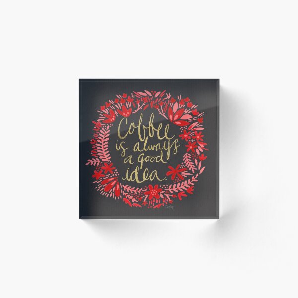 Coffee on Charcoal Acrylic Block