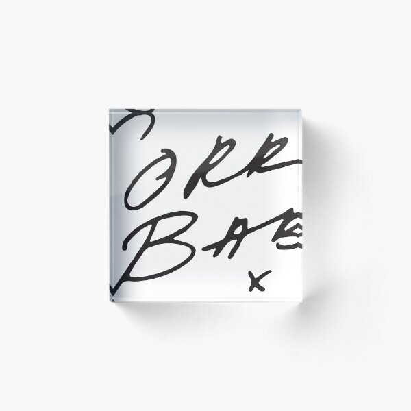Sorry Baby, x. (Black) Acrylic Block