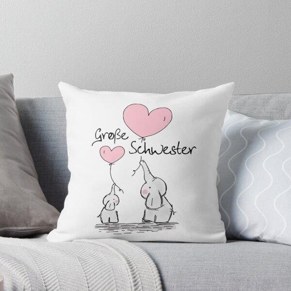 Best Big Sister - gift idea to baby shower, birthday, christmas Throw Pillow