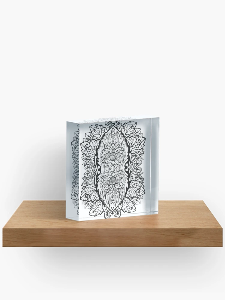 Thumbnail 2 of 5, Acrylic Block, Pattern mint designed and sold by Rif Khasanov.