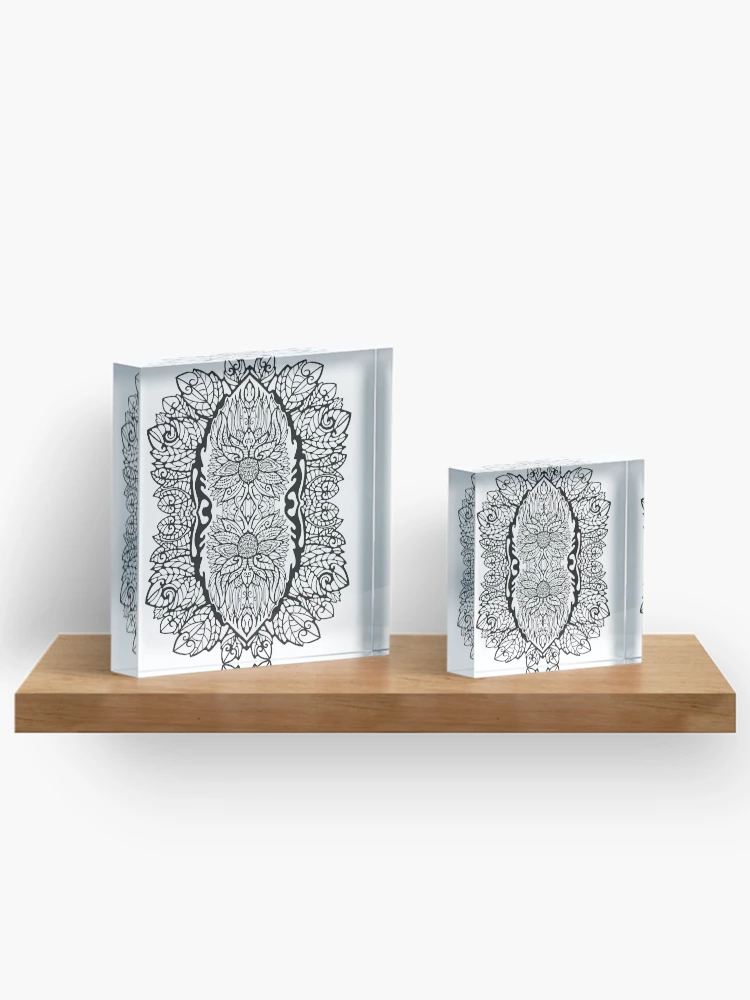 Thumbnail 3 of 5, Acrylic Block, Pattern mint designed and sold by Rif Khasanov.