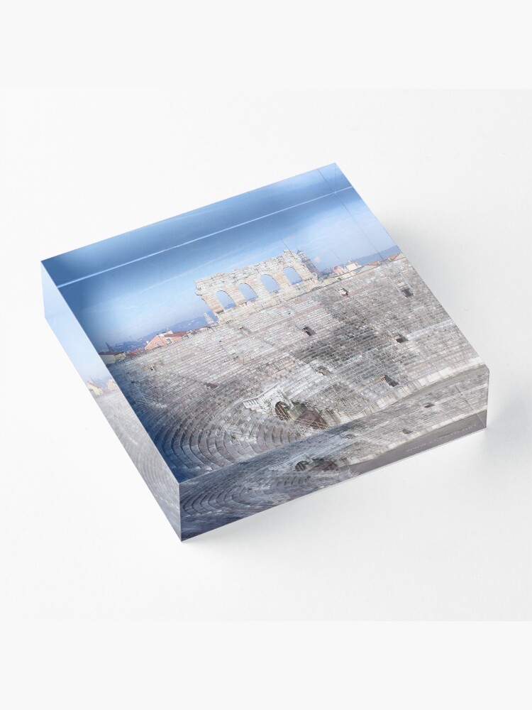 Alternate view of Winter inside L'Arena, Verona, Italy Acrylic Block