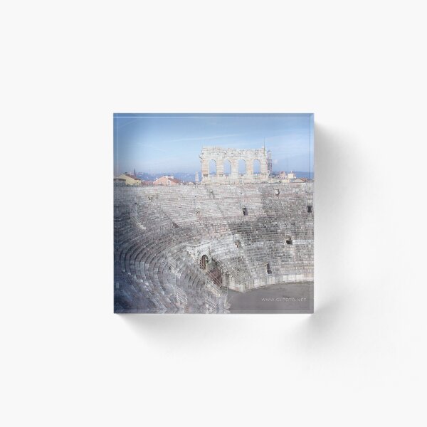 Winter inside L'Arena, Verona, Italy Acrylic Block