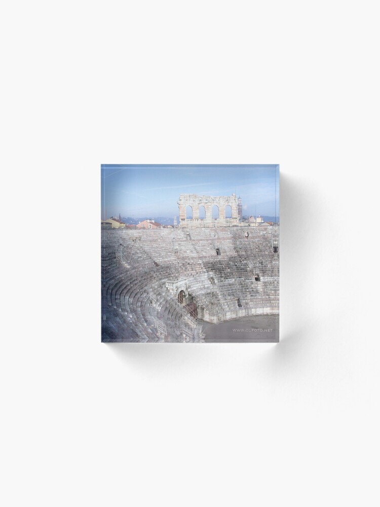 Alternate view of Winter inside L'Arena, Verona, Italy Acrylic Block