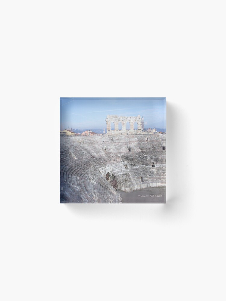 Alternate view of Winter inside L'Arena, Verona, Italy Acrylic Block