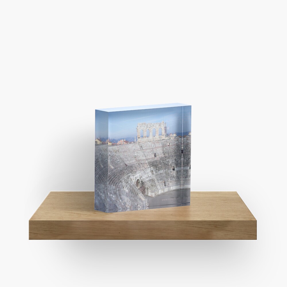 Winter inside L'Arena, Verona, Italy Acrylic Block