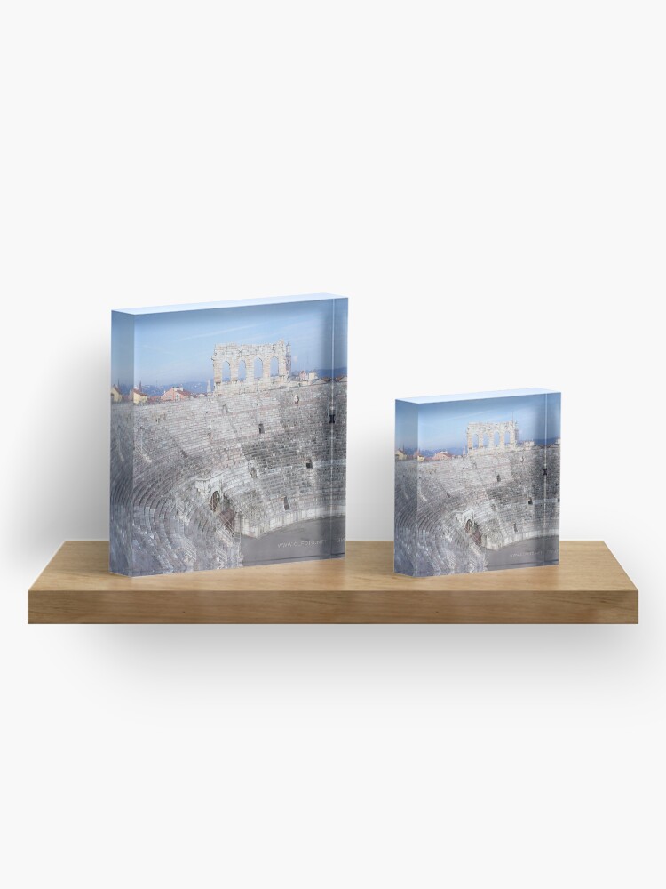 Alternate view of Winter inside L'Arena, Verona, Italy Acrylic Block