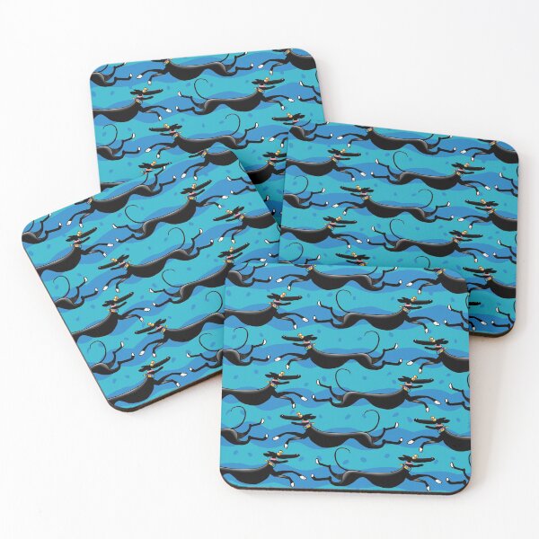Blue Zoomies pattern Coasters (Set of 4)