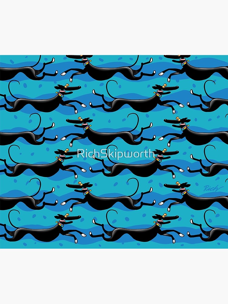 Thumbnail 6 of 6, Throw Blanket, Blue Zoomies pattern designed and sold by RichSkipworth.