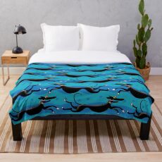 Blue Zoomies pattern Throw Blanket