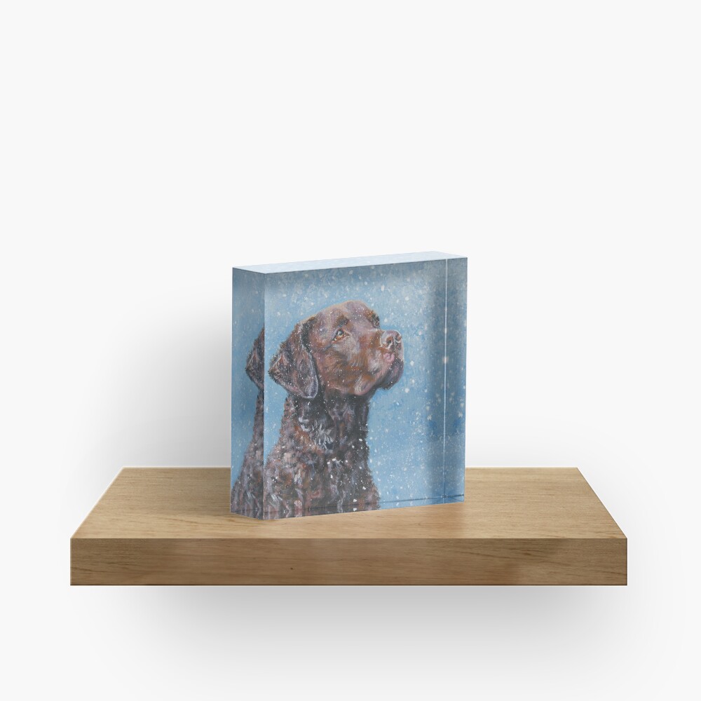 Chesapeake Bay Retriever Fine Art Painting Acrylic Block