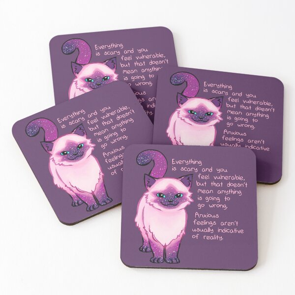 Item preview, Anxiety Encouragement Galaxy Cat designed and sold by thelatestkate.