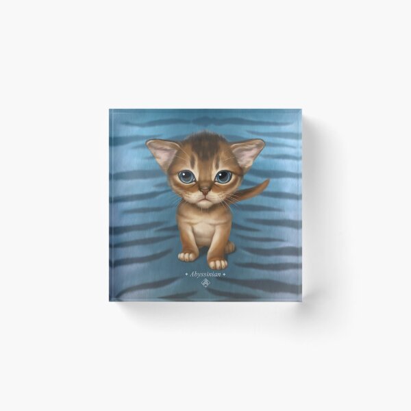 Item preview, Cat-a-clysm: Abyssinian kitten, blue tiger pattern. designed and sold by Iker Paz Studio.